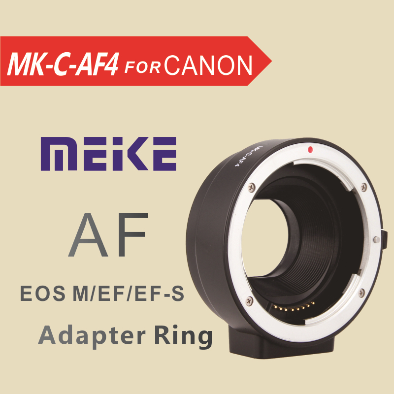 EOS-EOSM Meike MK-C-AF4 Auto Focus Mount Adapter Canon EOS EF EF-S