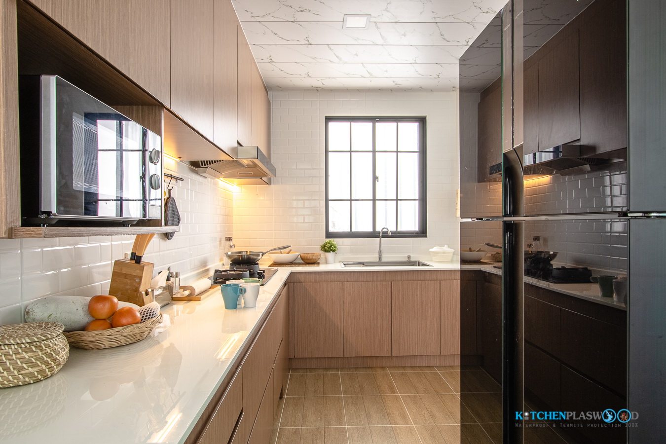ชุดครัวบิ้วอิน ครัวไทยสไตล์โมเดิร์น บิ้วอินทับโครงปูนสุดแกร่ง 4.70 X 3.10  Mm. - Kitchenform เครื่องใช้ไฟฟ้าและอุปกรณ์ในห้องครัว [ ส่งฟรี  เก็บเงินปลายทาง ]