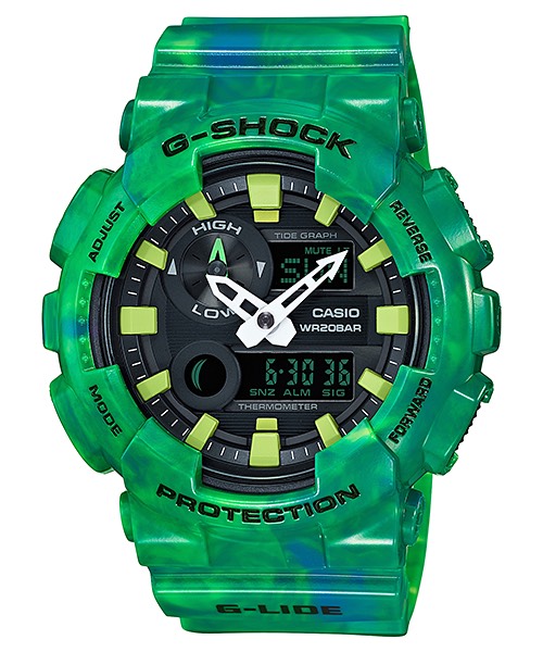 Casio G-Shock GAX-100MB-3A G-Lide Green Watch รุ่น GAX-100MB-3A