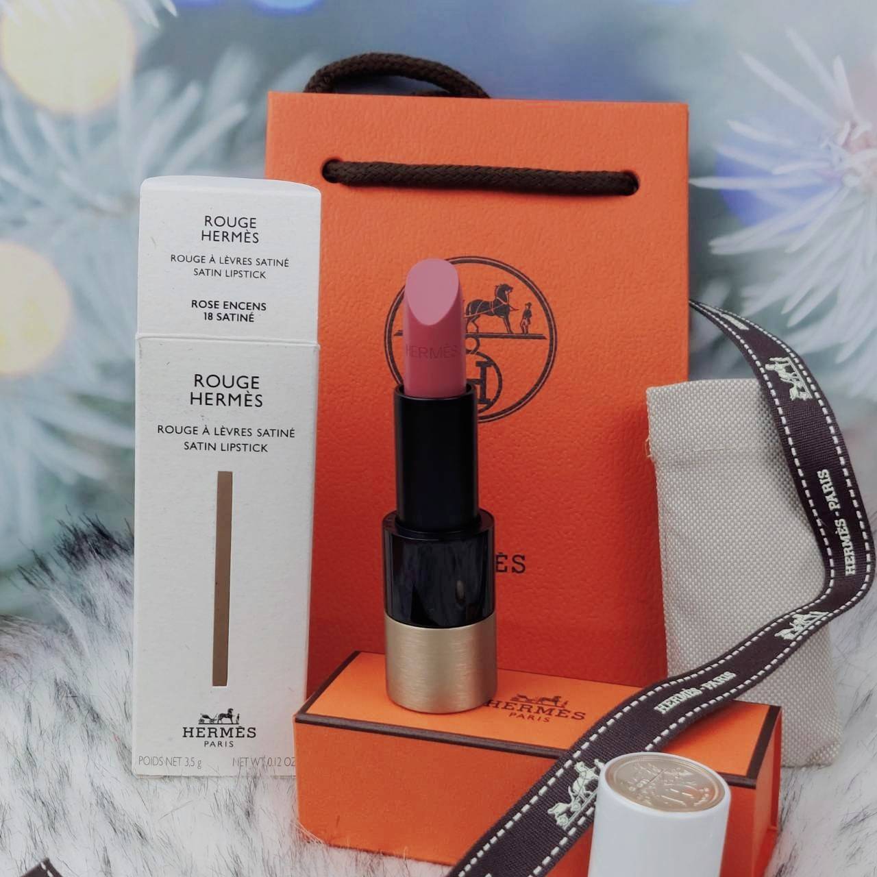 Hermes Rouge Matte Lipstick 3.5g #18 Rose Encens - Shopping