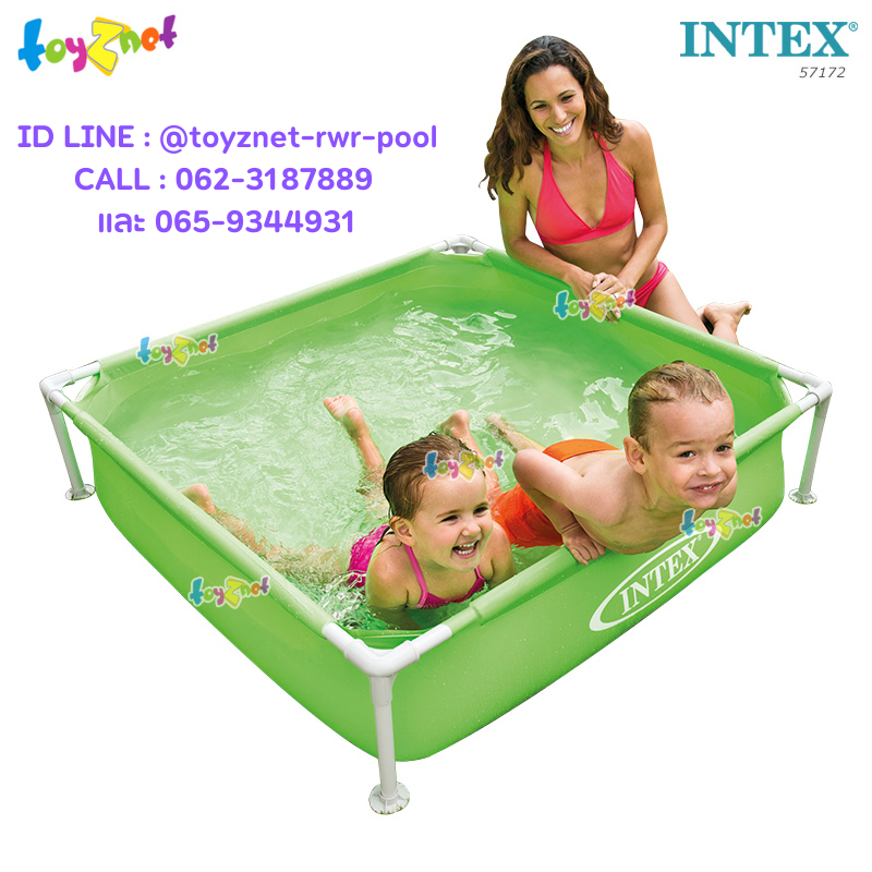 Intex Kid's Mini Frame Green 1.22x1.22x0.30 m. toyznet intex thailand