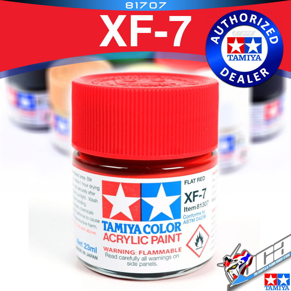 Tamiya Mini Acrylic model paint - XF-7 81707 Flat Red (flat)