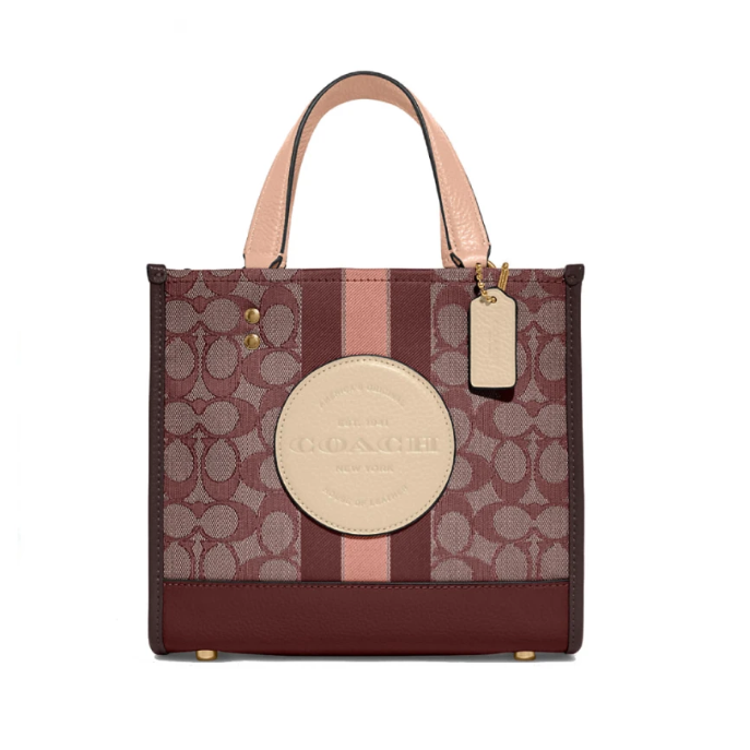 Coach CH828 Turner Flap Crossbody In Signature Chambray IN Wine 