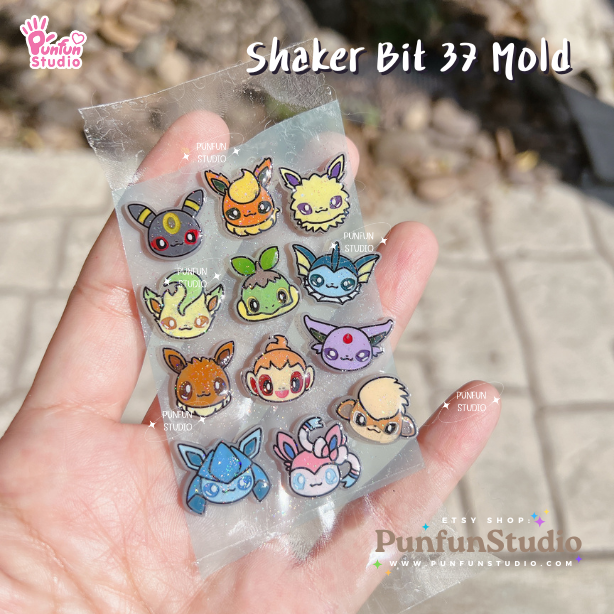 Shaker Bit 37 Poke Mix Mold / Pokemold / 12 in 1 / Shaker bits mold / UV  Resin Mold / Silicone Mold - Punfun Studio Silicone Mold Stamper Resin  Supply Craft Accessories