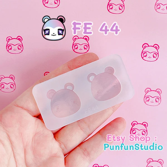 FE 201-208 Cutie Mold Set / Set 8 Molds / Face Earring Mold / Silicone Mold  / UV Resin Mold - Punfun Studio Silicone Mold Stamper Resin Supply Craft  Accessories