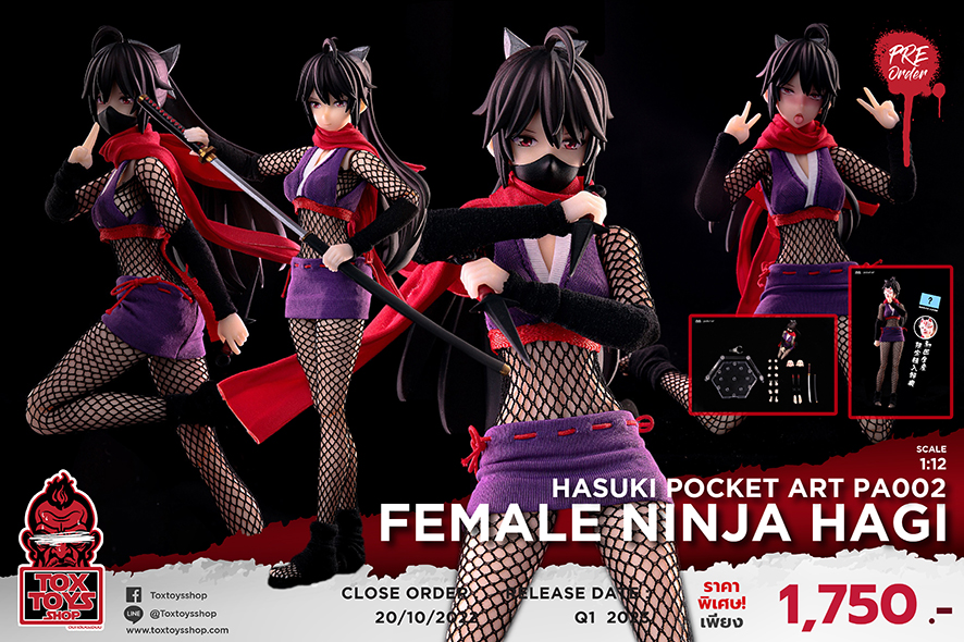 สั่งจอง] HASUKI Pocket Art PA002 1/12 : Series NO.2 - Female Ninja 