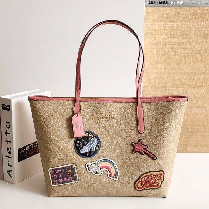 Disney x Coach + City Tote with Patches