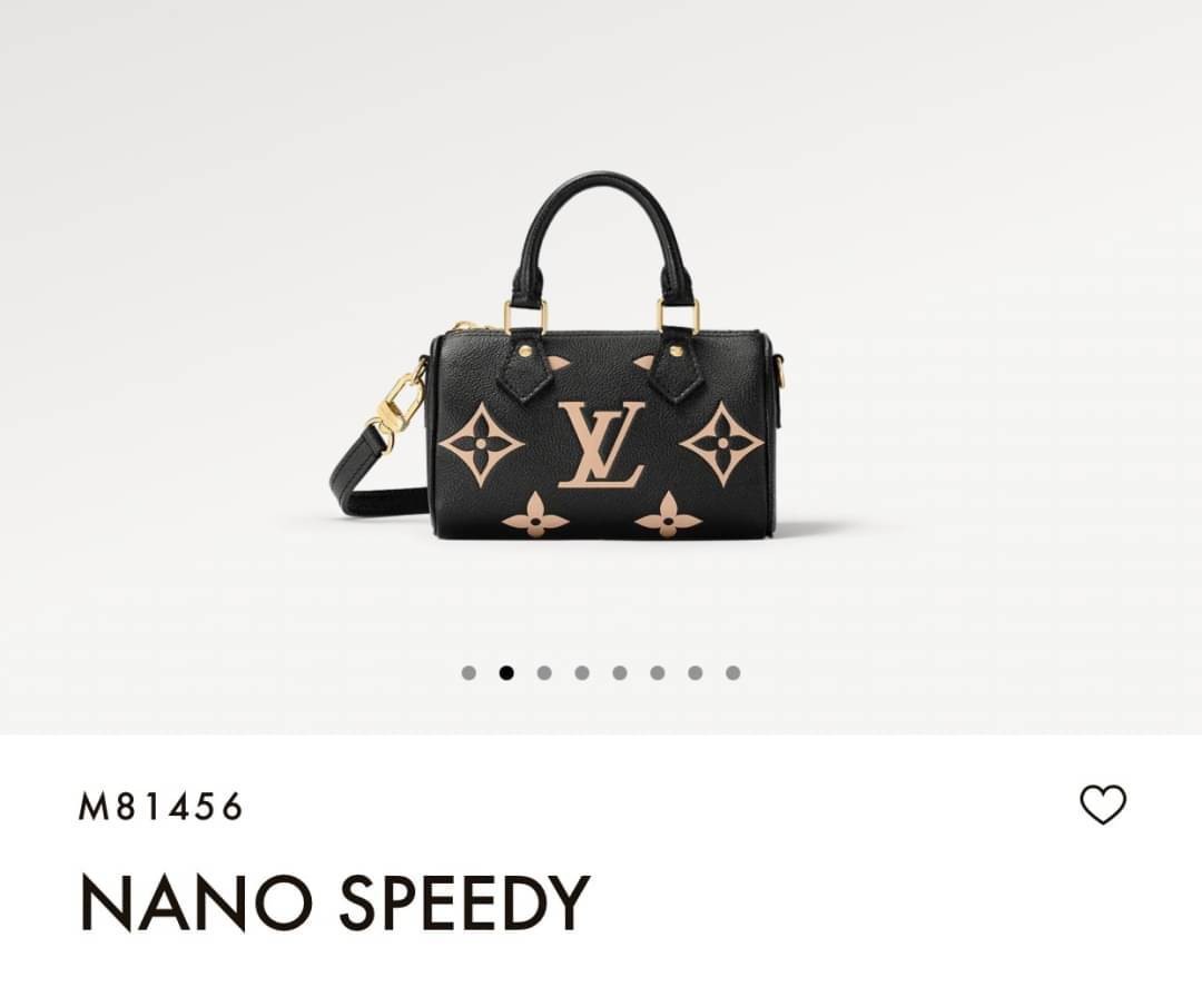 Louis Vuitton Nano Speedy M81456 Black 