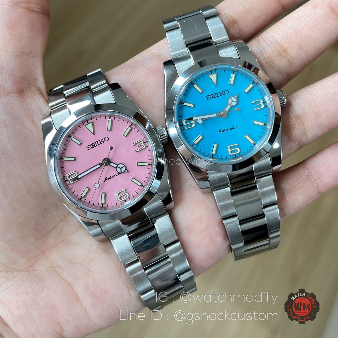 SeikoMod Oyster Perpetual 36MM And 39MM Pink and Blue Color Automatic  Sapphire Glass - mheewatchshop : Inspired by 