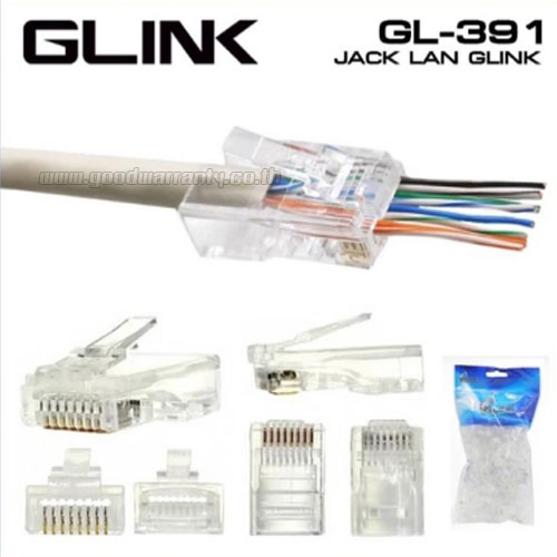 Glink Gl-391 Cat5E Glink Rj45 100 หัว /Pack Gl-387 Sku-01578 -  บจก.กู้ดวารันตี เทคโนโลยี่ : Inspired By Lnwshop.Com