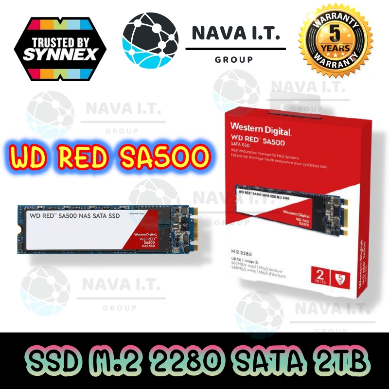 WD RED SA500 SSD M.2 2280 SATA 2TB รับประกัน 5 ปี NAVA IT ONLINE LINE