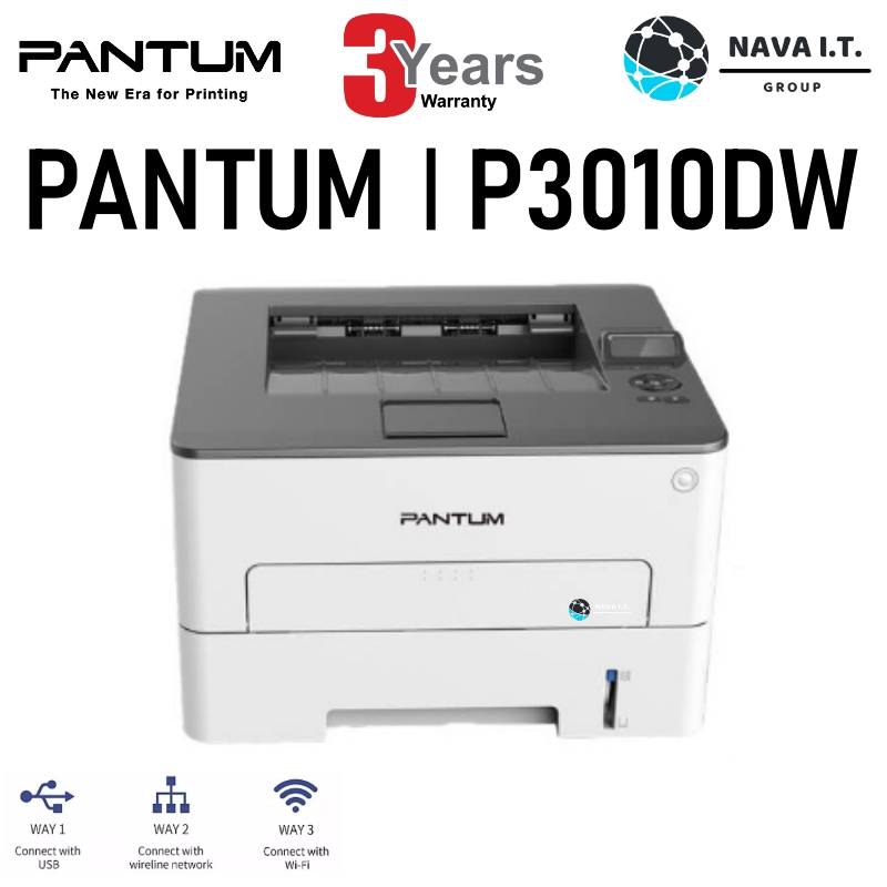 Imprimante laser monochrome Pantum P3010DW 30ppm - Wifi - Recto