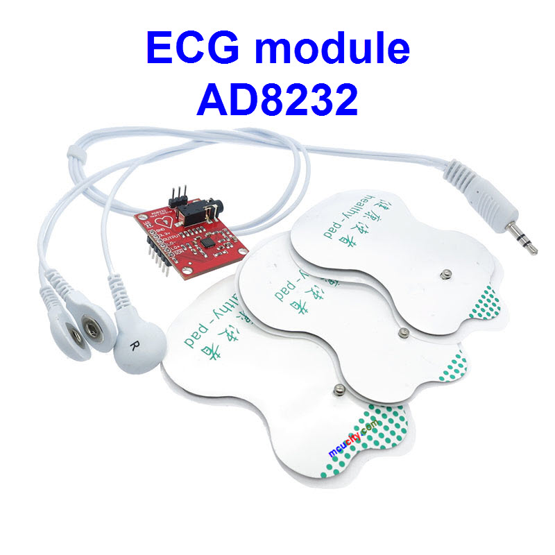 Ecg module AD8232 ecg measurement pulse heart monitoring sensor module kit VE 